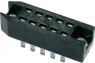 Socket header, 10 pole, pitch 2.5 mm, straight, black, 100023246