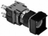 Pushbutton switch, 4 pole, black, illuminated , 5 A/250 V, mounting Ø 16 mm, IP65, 3-1437569-0