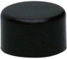 Push button, round, Ø 7.5 mm, (H) 4 mm, black, for pushbutton switch, 9090.1711