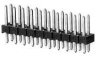 Pin header, 60 pole, pitch 2.54 mm, straight, black, 8-146252-0