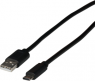 USB 2.0 connection cable, USB plug type C to USB plug type A, 1 m, black