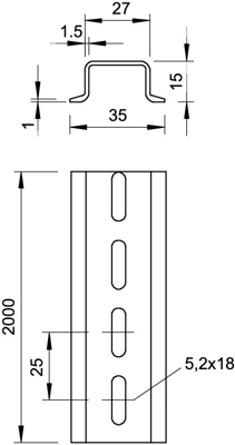 1115456 OBO Bettermann DIN Rails Image 2