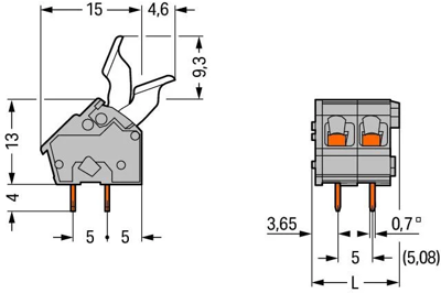 256-410/333-000 WAGO PCB Terminal Blocks Image 2