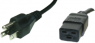 Device connection line, Japan, plug type B, straight on C19 jack, straight, HVCTF 3x2.0 mm², black, 2.5 m