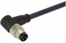 Sensor actuator cable, M8-cable plug, angled to open end, 3 pole, 1.5 m, PUR, black, 21348200388015