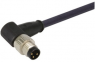 Sensor actuator cable, M8-cable plug, angled to open end, 3 pole, 3 m, PUR, black, 21348200388030