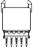 Female connector, 125 pole, pitch 2 mm, straight, 106774-1