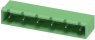 Pin header, 6 pole, pitch 7.62 mm, angled, green, 1728895
