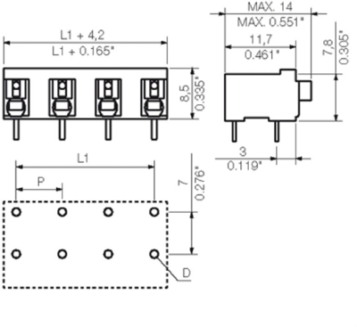 1875470000 Weidmüller PCB Terminal Blocks Image 2