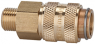 Quick-release coupling NW 5, blank brass, G 1/4 AG