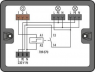 Distribution box, Surge switch circuit, 2 inputs,2 outputs, Cod. A, MIDI