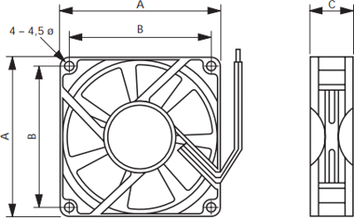 A12 T30 HTS TRACO POWER Axial Fans