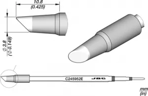 C245952E JBC Soldering tips, desoldering tips and hot air nozzles