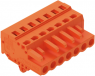 Socket header, 7 pole, pitch 5.08 mm, angled, orange, 231-307/008-000