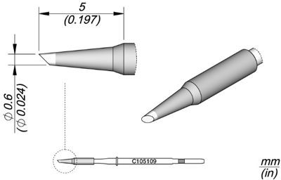 C105109 JBC Soldering tips, desoldering tips and hot air nozzles