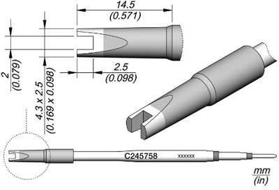 C245758 JBC Soldering tips, desoldering tips and hot air nozzles