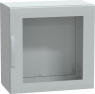 Control cabinet, (H x W x D) 750 x 750 x 420 mm, IP65, polyester, light gray, NSYPLA774TG