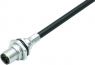 Sensor actuator cable, M12-flange plug, straight to open end, 8 pole, 0.5 m, PUR, black, 2 A, 70 3481 288 08
