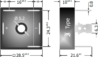 DB15-16 Diotec Bridge Rectifiers Image 2