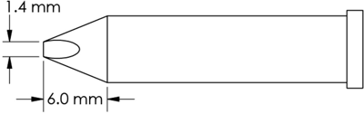 GT6-CH0014P METCAL Soldering tips, desoldering tips and hot air nozzles