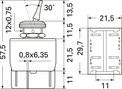 647NH/2 APEM Toggle Switches Image 2