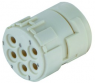 Socket insert, 6 pole, crimp connection, straight for circular connector M23, 09151063101