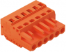 Socket header, 6 pole, pitch 5.08 mm, angled, orange, 231-306/102-000