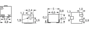 3224J-1-203E Bourns Electronics GmbH Trimmer Potentiometers Image 2