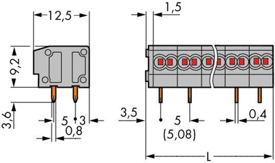 235-453 WAGO PCB Terminal Blocks Image 2