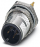 Plug, M12, 4 pole, solder pins, SPEEDCON locking, straight, 1552955