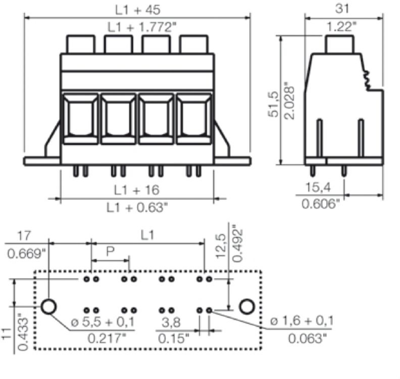 1047280000 Weidmüller PCB Terminal Blocks Image 3