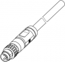 Sensor actuator cable, M8-cable plug, straight to open end, 4 pole, 5 m, PUR, black, 21347300467020