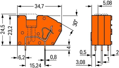 742-126 WAGO PCB Terminal Blocks Image 2