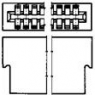 Socket housing, 17 pole, pitch 2.54 mm, straight, black, 583717-5