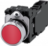 Pushbutton, red, unlit , mounting Ø 22.3 mm, IP20/IP66/IP67/IP69/IP69K, 3SU1150-0AB20-1FA0