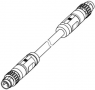 Sensor actuator cable, M8-cable plug, straight to M8-cable plug, straight, 4 pole, 1 m, PVC, gray, 21347373466010