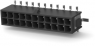 Pin header, 22 pole, pitch 3 mm, straight, black, 5-794636-2
