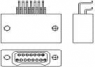 D-Sub connector, 51 pole, standard, angled, solder pin, 1589815-2