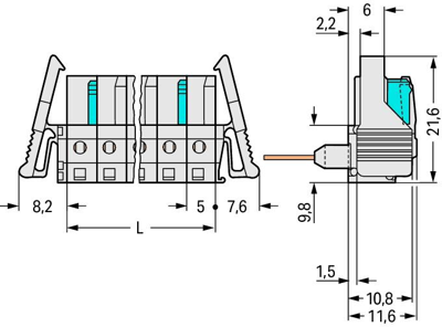 722-240/005-000/039-000 WAGO PCB Connection Systems Image 2