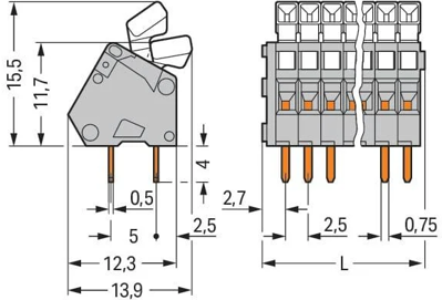 233-203 WAGO PCB Terminal Blocks Image 2