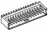 Pin header, 16 pole, pitch 2.54 mm, straight, black, 280385-1