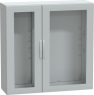 Control cabinet, (H x W x D) 1250 x 1250 x 420 mm, IP65, polyester, light gray, NSYPLA12124TG