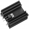 Extruded heatsink, 63.5 x 42 x 25 mm, 4.5 K/W, black anodized