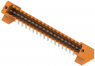 Pin header, 20 pole, pitch 3.5 mm, angled, orange, 1643510000