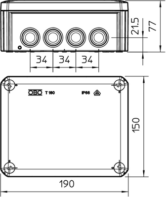 2007093 OBO Bettermann Flush-mounted Boxes, Junction Boxes Image 3