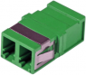 LC/APC duplex jack, OS2, singlemode, ceramic, green, 53519.1