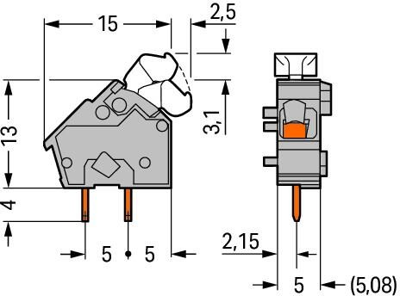 256-844 WAGO PCB Terminal Blocks Image 2