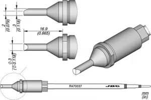 R470037 JBC Soldering tips, desoldering tips and hot air nozzles