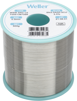 WSW SAC L0 0,5MM 500G Weller Solder Wires Image 1