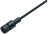 Sensor actuator cable, M12-cable socket, straight to open end, 3 pole, 2 m, PUR, black, 4 A, 77 3420 0000 50003-0200